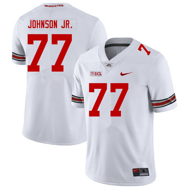 Men #77 Paris Johnson Jr. Ohio State Buckeyes College Football Jerseys Sale-White